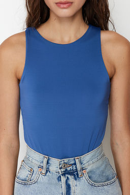 TRENDYOLMILLA Siyah Halter Yaka Vucuda Oturan Esnek Alttan C?tc?tl? Orme Body TWOSS20BD0044  фото 20