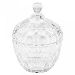 Конфетница стеклянная Ягода малинка 280мл, д9,5см, h7см, стеклянная крышка, общий h13,5см, в коробке, Дели Гласс (Deli Glass) (Китай)