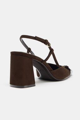 BLOCK HEEL SLINGBACK SHOES - Zara фото 7