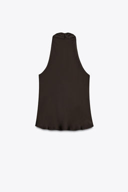 SATIN TOP WITH FRINGING - Zara фото 7