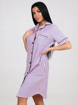 5-Х ЖЕНСКИЙ ХАЛАТ (Розовая полоса) - А-дина фото 4