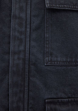 Cep Detayl? Gri Ceket - Mavi фото 7