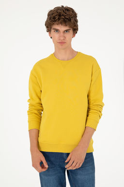 Мужской желтый базовый свитшот Неожиданная скидка в корзине - U.s. polo assn фото 3