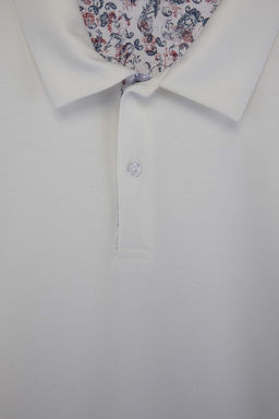 Ekru Regular/Normal Kesim Yumusak Dokulu Pat? Bask?l? Polo Yaka T-shirt TMNSS26PO00033 - Trendyolmilla фото 5