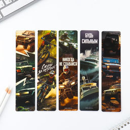 Картонные закладки 5 штук в наборе Только вперед - Artfox фото 9