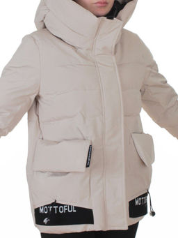 PE23-2 BEIGE Куртка зимняя женская оверсайз (150 гр. холлофайбер)
