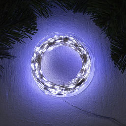 УЦЕНКА Гирлянда Нить 50 м, IP44, 500 LED, 31 В, 8 режимов, серебристая нить, свечение белое - Luazon lighting фото 5