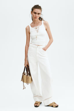 Top con detalle de encaje - H&m фото 4