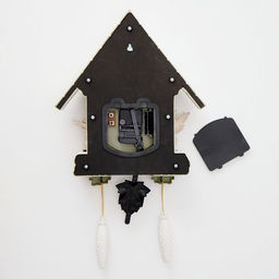 Часы настенные интерьерные большие с кукушкой «Замок с птицами», плавный ход, 64х36х9 см