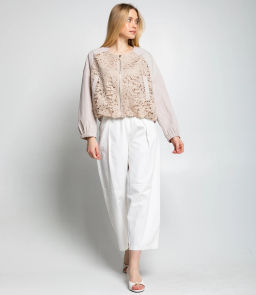 Бомбер #КТ2552, бежевый