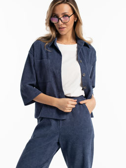 Жакет вельветовый индиго