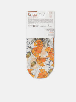 Цена за 2 пары. Носки Классические CONTE Носки с принтом FANTASY из смесовой пряжи с хлопком и льном желтый - Conte elegant фото 7