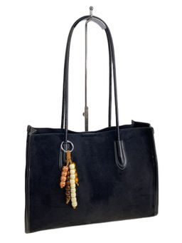 Женская сумка из искусственной замши, цвет черный