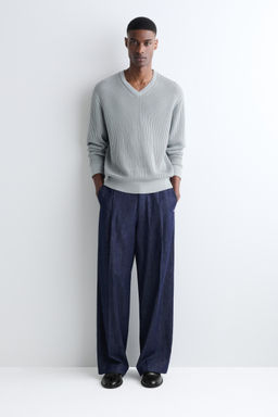JERSEY DE ALGOD?N PUNTO ESCALERA CUELLO DE PICO - H&m фото 4