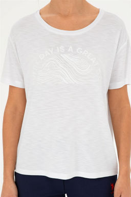 U. S. Polo Assn / Женская белая футболка с круглым вырезом - U.s. polo assn фото 6