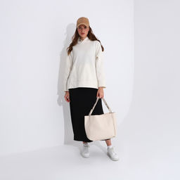 Сумка-тоут на магните, цвет молочный - Simaland фото 6