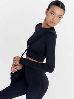 Джемпер женский для занятий спортом черный