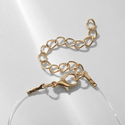 Кулон на леске «Счастье ждёт тебя», белый в золоте, 30 см