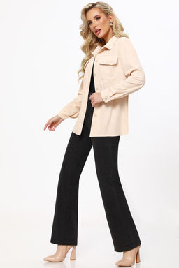 Рубашка светло-бежевая из вельвета - Dstrend фото 5