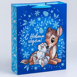 Пакет ламинированный вертикальный, 31 х 40 х 11 см С Новым годом!, Дисней