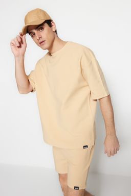 TRENDYOL MAN Premium Ekru Oversize %100 Pamuklu Etiketli Dokulu T-Shirt TMNSS23TS00069 - Trendyolmilla фото 10