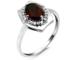 Кольцо из серебра гранат, Шанель