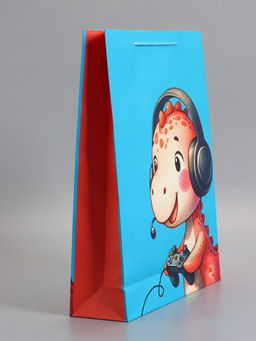 Пакет подарочный ламинированный «Маленький динозаврик», 33×42.5×10 см