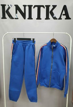274 Костюм утепленный, василек с лампасом - Knitka wear фото 6