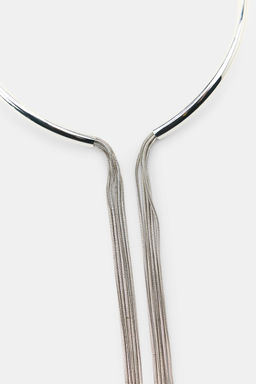 METAL FRINGE CHOKER NECKLACE - Zara фото 4