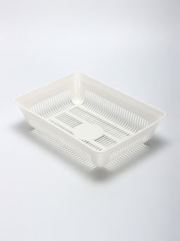 Туалет глубокий с сеткой 36×25×9 см, белый/серый