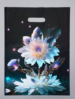 Цена за 50 шт. Пакет полиэтиленовый с вырубной ручкой "Бутон" 30 х 40 см 60 мкм