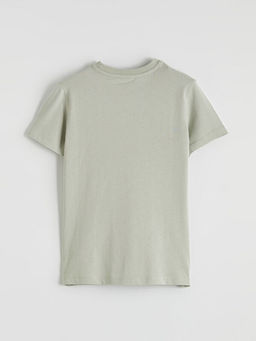 Bisiklet Yaka Bask?l? Erkek ?ocuk Ti??rt