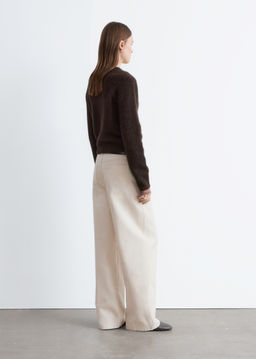 Pantalones de algod?n relajados de perneras anchas - H&m фото 4