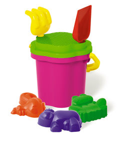 Стеллар. Песочный набор № 127 (ведро 1,5 л, сито, совок 21 см, грабли 20см, 3 формочки) арт.01827