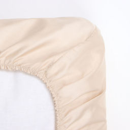 Простыня на резинке 160*200*25 см, цв.бежевый, 100% хлопок, мако-сатин, 114г/м2 - Этель фото 3