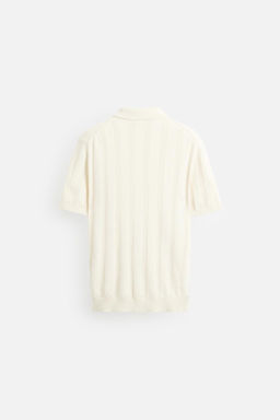 RIBBED KNIT POLO SHIRT - Zara фото 17