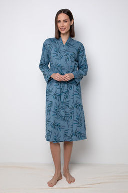 VERY NEAT _ Е 50021/голубой мираж,оливковая ветвь халат жен