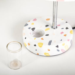 Настольная лампа с абажуром RISALUX Аэлита, Е14, 15 Вт, белый, 20?20?30 см  фото 5