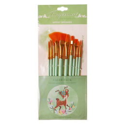 Набор кистей синтетика, 10 штук (№2/0.1,3.6,8.10,6.4,5.2), в блистере, (международный размер)