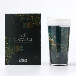 Подарочный набор новогодний, ежедневник А6, 80 листов, термостакан 250 мл «Сказочный»