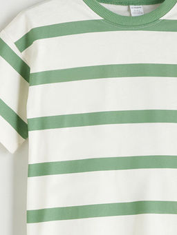 Bisiklet Yaka ?izgili Erkek ?ocuk Ti??rt