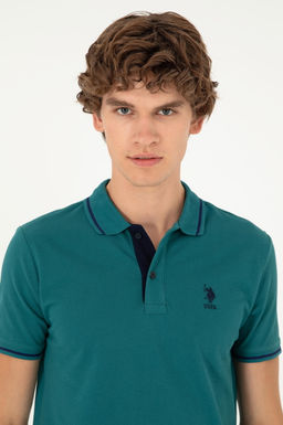 Футболка U.S. Polo Assn мужская темно-зеленая хлопок  фото 2