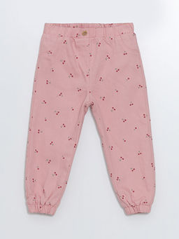 Beli Lastikli Bask?l? K?z Bebek Pantolon