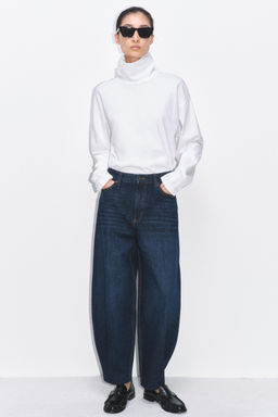 ZW COLLECTION BARREL HIGH-WAIST JEANS - Zara фото 12
