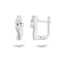 Серьги, куб.циркон., Акита