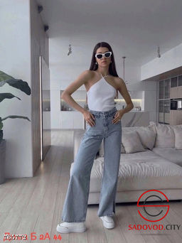 Женские базовые джинсы багги - Bruno фото 3