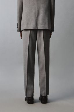 PANTAL?N SLIM FIT TRAJE ESTRUCTURA / Gris - Zara фото 11