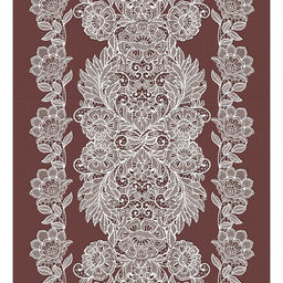 Дорожка столовая, сервировочная 50х150см "Кружева" шоколад, хлопок "Премиум" 236г/м2, упаковка классическая 28х41см, "Домашняя мода" (Россия)