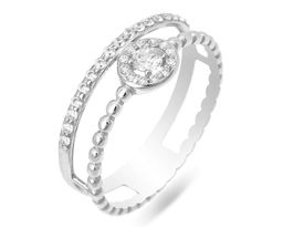Кольцо из серебра куб.циркон., ЗК0101699