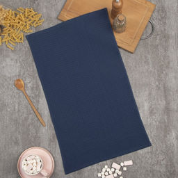 Цена за 2 шт. Полотенце Доляна цв. индиго 35х60 см, 100% хл., крупная вафля 220 г/м2